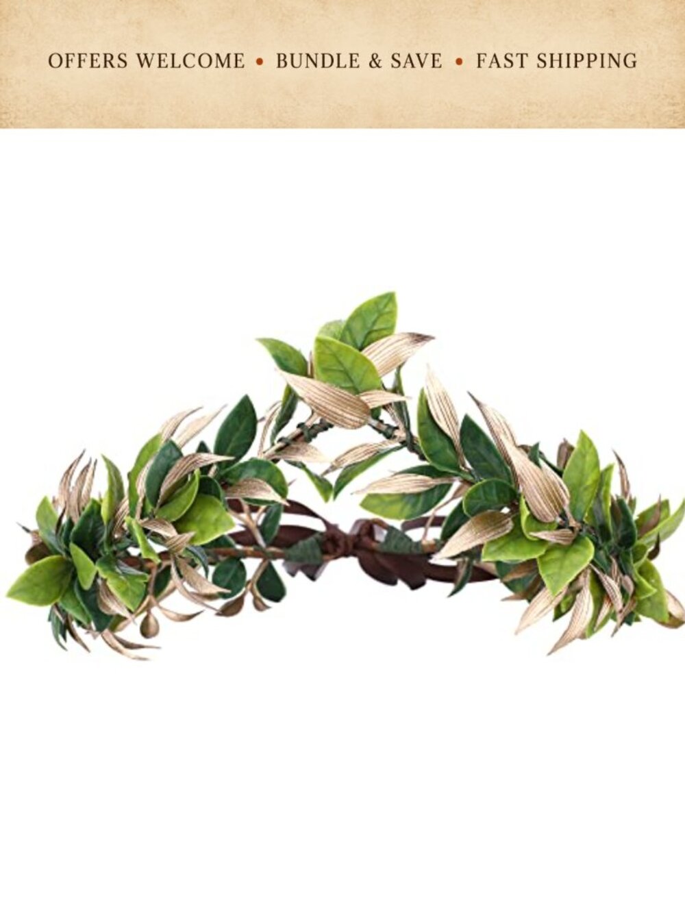 Laurel Leaf Headband Greek Roman Tiara Fairy Crown Cosplay